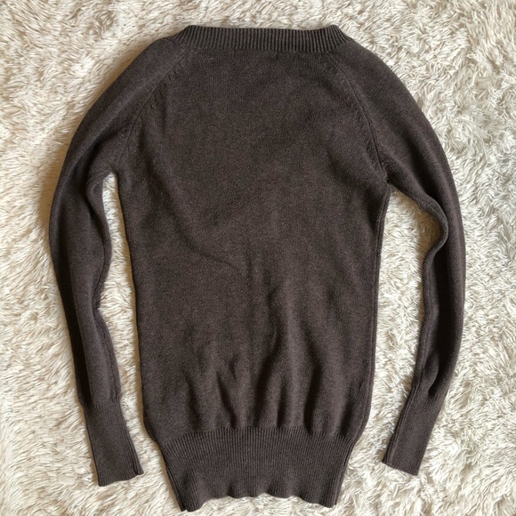 Zara Brown Button Front  Cardigan Front Pockets S - Picture 2 of 7